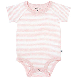 Pink Striped Onesie (Organic Cotton)