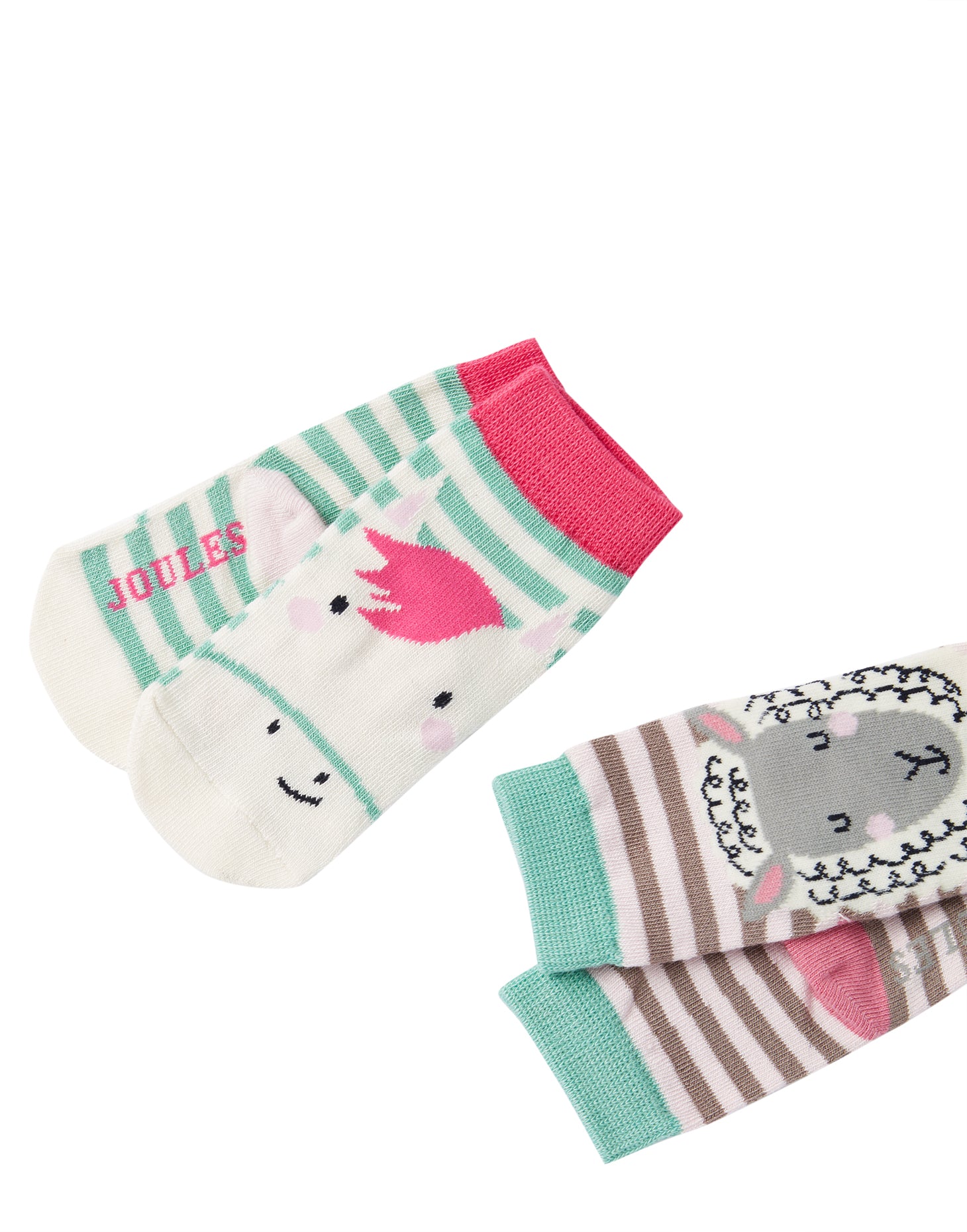 Pink Horse & Sheep Socks (2 Pack)