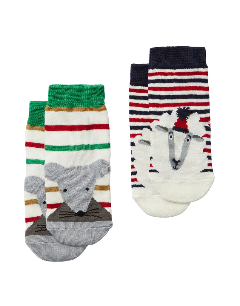 Sheep & Mouse Baby Socks (2 Pack)