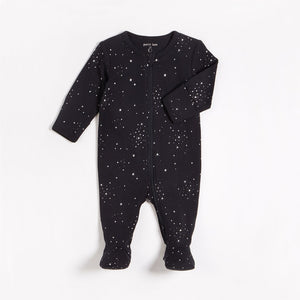 Black "Starry Night" Organic Cotton Footie