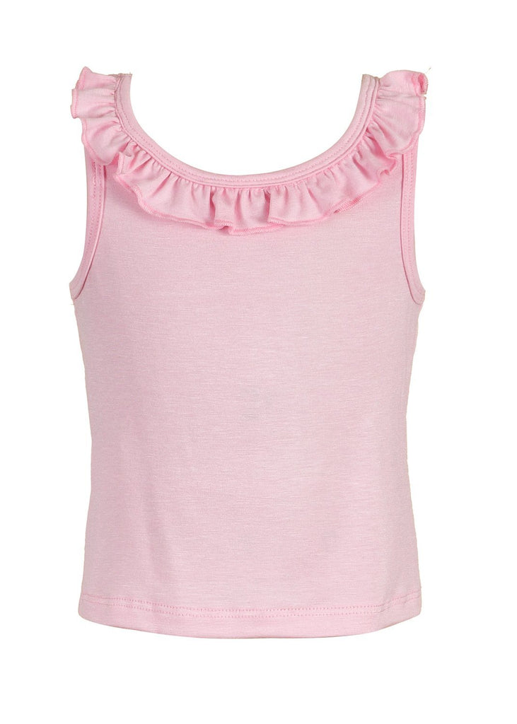 Tank Top with Ruffle- Pink