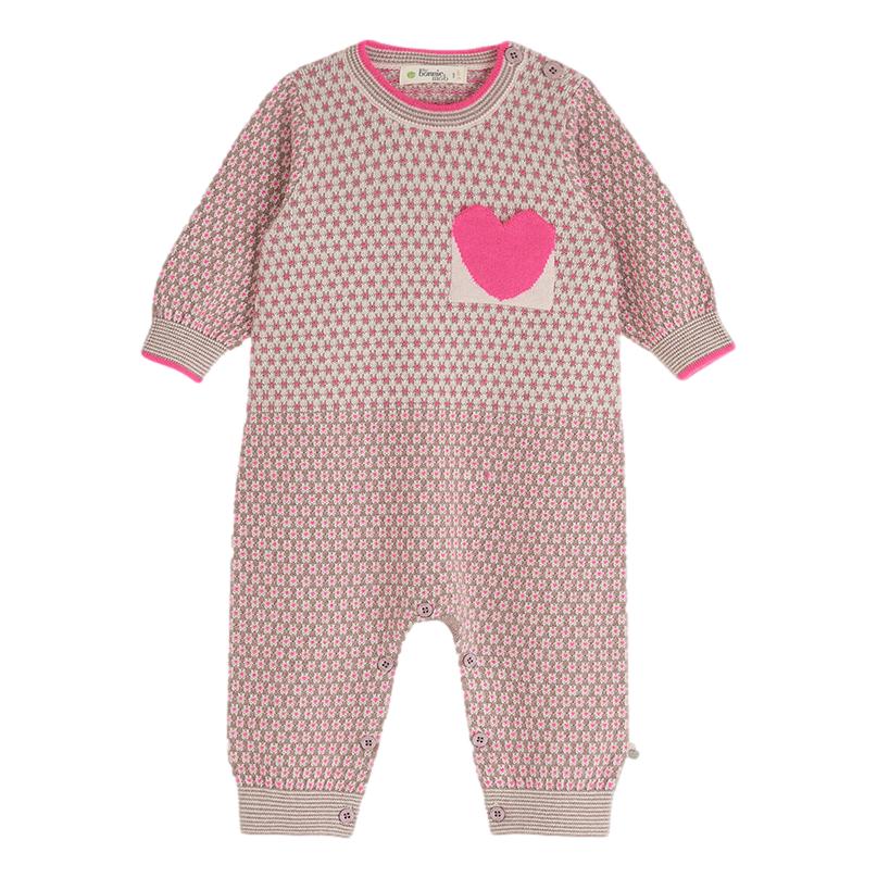 Marlon- Pink Knitted Romper (Cotton/Cashmere)