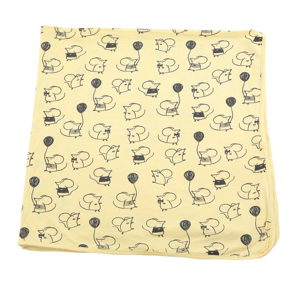 Yellow Mouse Swaddle Blanket (Bamboo)